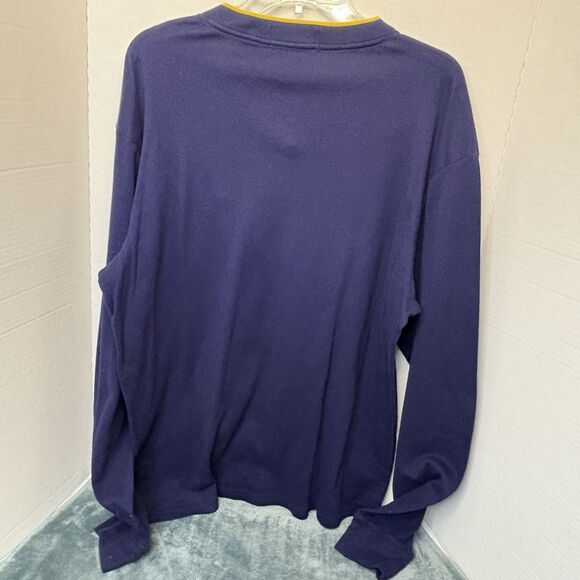 Vintage Polo Sport Ralph Lauren V Neck Long Sleeve Shirt Men’s Size Large Navy - Picture 6 of 6